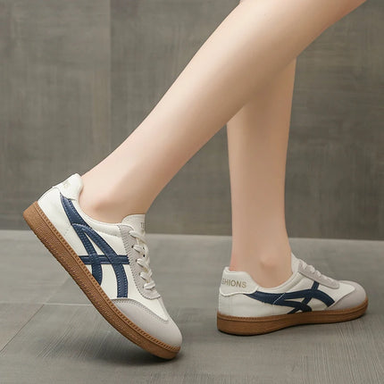 Lightweight Comfortable Sneakers for Women Fashion Striped Lace Up Sports Shoes Woman Casual Breathable Sneakers Plus Size