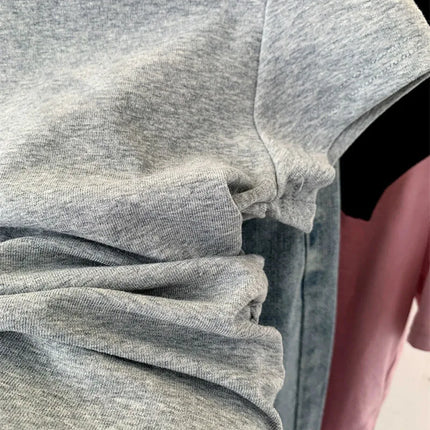 Korean Summer Bowknot Casual Short Sleeve T-shirts for Kids 0-12 Years Cotton Toddler Girl Tops Baby Girls Tees Students Clothes