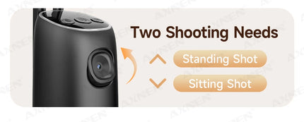 AI Auto-Tracking Phone Gimbal 360° Rotating Face Tracking Stabilizer Portable Desktop Holder for Live Streaming & Photo Shooting