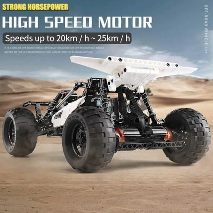MOULD KING 394PCS 18001 Desert Racing Technical Car Assembly Toy MOC-1812 Motorized PF Buggy 2 Truck Model Building Blocks Brick