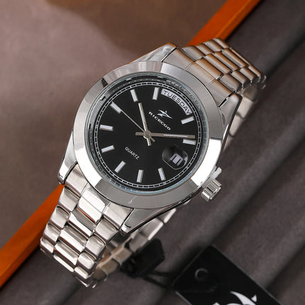 Fashion Watch Casual Clock for Men Business Daily Stainless Steel Quartz Wristwatch Clock Watch for Couples Father Gift