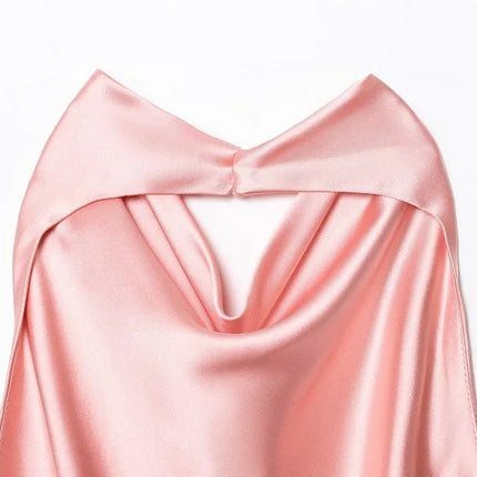 WOMEN 2025 Halter Tops for Women Black Satin Backless Top Female Pink Summer Beach Top Woman Off Shoulder Camisole Top Women