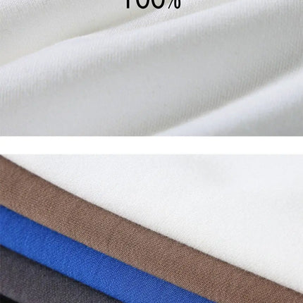 Black White GSM 500g Heavy-duty Pure Cotton T-shirt Thickened Threaded Round Neck Short Sleeves Three Needle Half Sleeve Tees