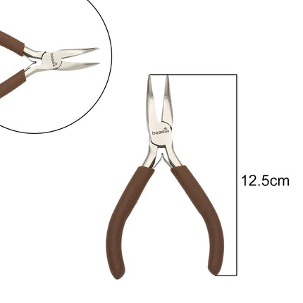 Mini Precision Pliers for Jewelry Making & Watch Repair - Ultra Fine Tip Craft Pliers with Spring Handle Ideal for Detailed DIY