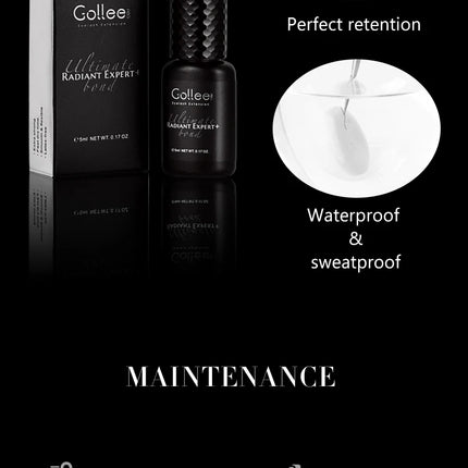Gollee Glue for Eyelashes 0.5s eyelash Extensions professional eyelash adhesive Waterproof lash supplies for Salon Eyelash glue