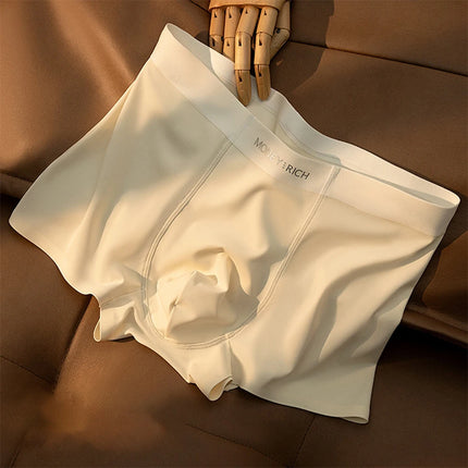 Men's 4-Pack Moisture-Wicking Quick-Drying Seamless Antibacterial Boxer Briefs High Elasticity Non-Slip Sports Underwear
