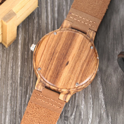 Unique Irregular Pattern Display Wood Watches Quartz Timepiece Men's Genuine Leather Casual Hot Fashion Male Wooden Clock reloj