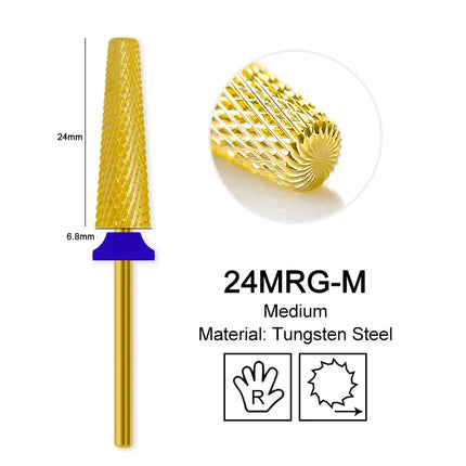 Nail Drill Bits Carbide Large Cone Electric Milling Cutter Gel Polish Remover Grinding Tools DIY Accessories Supplies