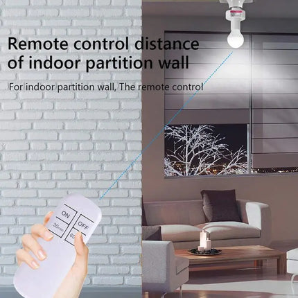 Wireless E27 Led Bulb Holder AC 110-240V Socket Lamp Base Adapter Converter with Remote Control ON/OFF Timmer for Light Bulb