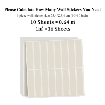 10 PCS Waterproof and Anti-oil Stick-On Tiles,Trendy Peel-and-Stick Wall Tiles for kitchen backsplash/children's room/home decor