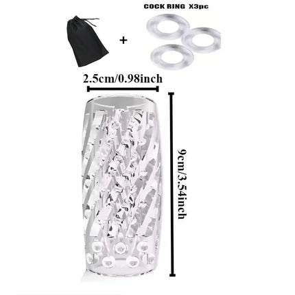 Blowjob Massager Male Masturbat or Sex Toys for Men Realistic Adult Endurance Exercise Pocket Cup for Men Transparent 18+ Soft