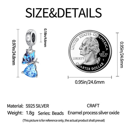 Orstarry Charm Silver 925 Beads Blue Series Fit Bracelet Charms DIY Original Fashion Pendants For Women Jewelry Trendy Gifts
