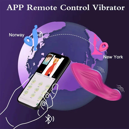 Wearable Bluetooth Panties Vibrator Vagina Clitoris Stimulator Massager APP Control Wearable Vibrating Egg Sex Toy for Adult