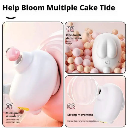 Vibrating Egg Massager Cute Rabbit Clitoral Suction Vibrator G Spot Stimulator USB Rechargeable Adult Sex Toy for Women
