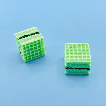 8PCS Slime Charms With Wafer Cookie Chocolate Coffee Cake Resin Flatback of Slime Beads for Ornament Scrapbook DIY Crafts