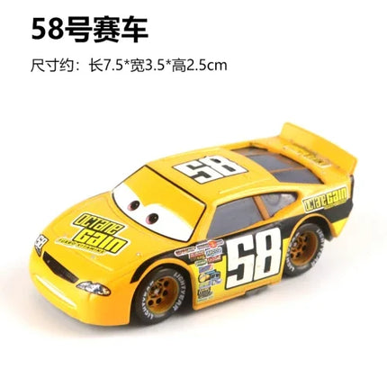 All Style Pixar Cars Metal Diecast Cars Model Lightning McQueen Alloy Car Number 4.19.28.36.51 101 Racing Series Toy