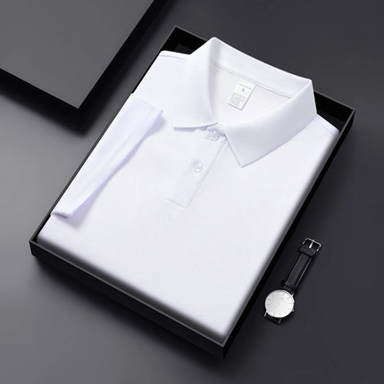High-end polo shirt, outdoor casual solid color T-shirt, quick-drying golf shirt, lightweight breathable top, unisex T-shirt sle