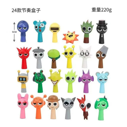 High Quality Sprunki Action Figures 12 Pack Rhythm Box Game Peripheral Collectible Model Dolls Desktop Ornaments For Game Fans