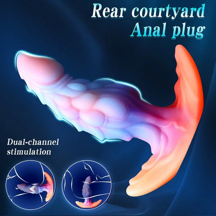 Colorful Wearable Anal Plug Butt Plug Luminous Dildo Prostate Massage Anal Dilator Wear Sex Toys for Women Men Adult Buttplug