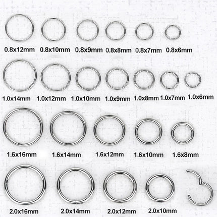 1Pc 316L Stainless Steel Hinged Segment Nose Ring Ear Cartilage Tragus Helix Lip Piercing Nose Hoop Body Piercing Jewelry