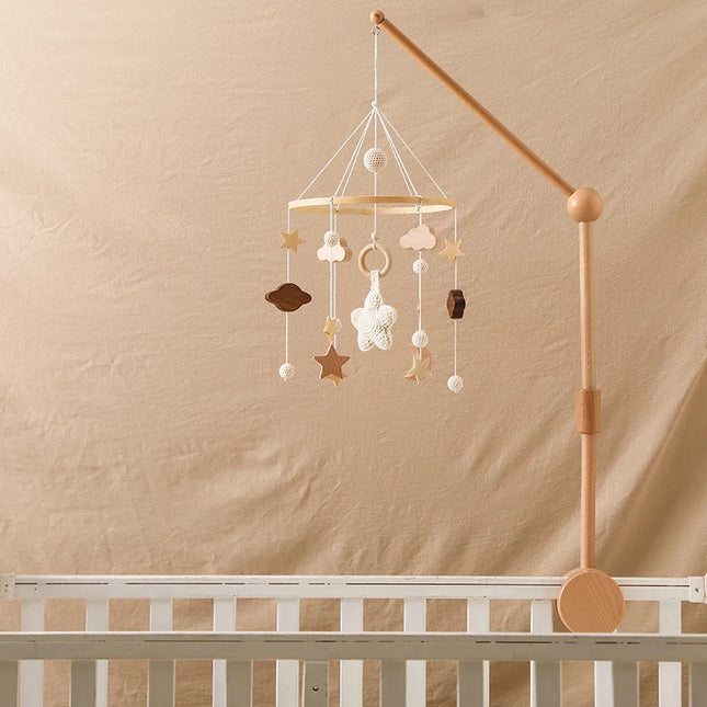 Baby Cloud Rattles Crib Mobiles Toys 0-12 Months Bell Musical Box Newborn Bed Bell Toddler Rattles Carousel For Musical Toy Gift