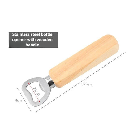 1-30PCS Stainless Steel Wooden Bottle Opener For Home Kitchen Bar Restaurant Party Gift Kitchen Accessories  Gadget