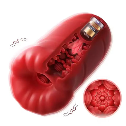 Automatic Male Masturbator Cup Vibrator Tongue Licking Blowjob Real Vagina Pocket Pussy Penis Oral Sex Toy For Adult Men Sex