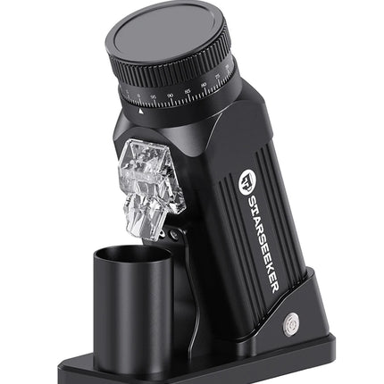 STARSEEKER E64 Electric Coffee Grinder 64MM Espresso Titanium Flat burr Stepless Fineness Adjustment Home Bean Grinder Black