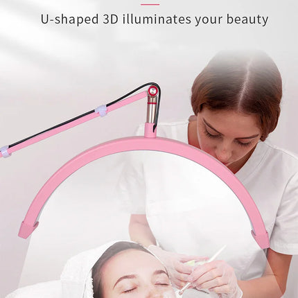 2025 Custom LOGO NEW Half-Moon Ring Light Moon Lamp Makeup Skincare Beauty Tattoo Lash Light Nail Table Facial Bed Clip-on Lamp