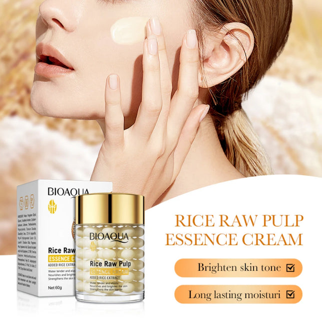 BIOAOUA Rice deep Moisturizing Essence Cream brightning hydrating face cream firming Rejuvenating Cream skin care for women