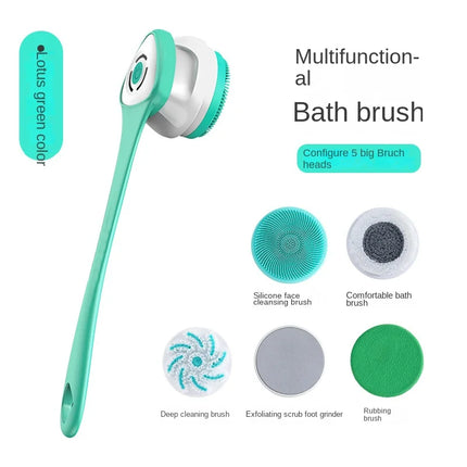 Silicone Body Scrubber Electric Shower Brush Cordless USBcharge Bath Washing Silicon Back Massage Foot Exfoliating Skin Friendly