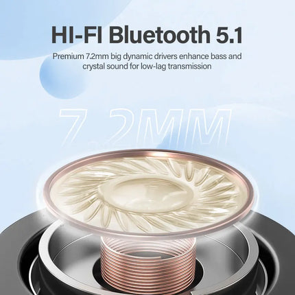 QCY T13 True Wireless Earbuds Bluetooth 5.1 Earphones 7.2mm Drivers with Big Bass 40H Long Playtime Fast Charge Water-Resistant