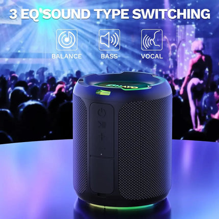 OHAYO 40W Portable Wireless Speaker - Waterproof IP67 with Lights Stereo Loud Sound And Deep Bass for Outdoor Speakers Gifts