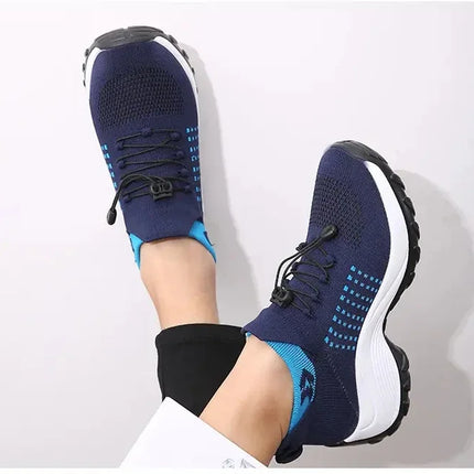 Outdoor Women Walking Sneakers Fashion Jogging Sock Shoes Youth Girls Trainers Breathable Ladies Platform Non-Slip Light Loafers