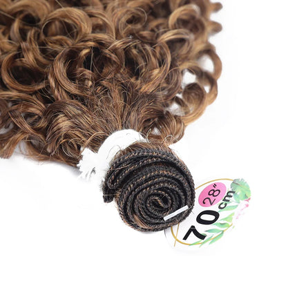BOL Synthetic Kinky Curly Hair Extensions Long Jerry Curly Bundles Ombre Blonde Fake Crochet Hair For Women Heat Resistant Wave