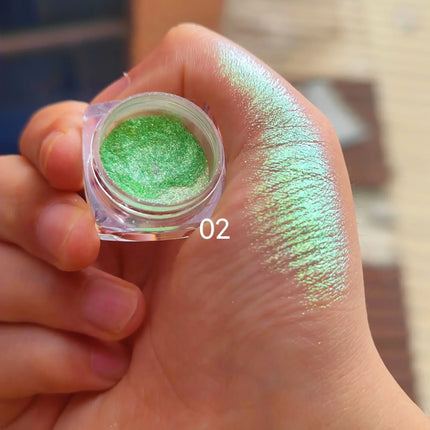 Colorful Chameleon Eyeshadow High Pigmented Multi Chrome Pigments Metallic Eye Shadow Pallete Eye Glitter Shiny Makeup Cosmetic