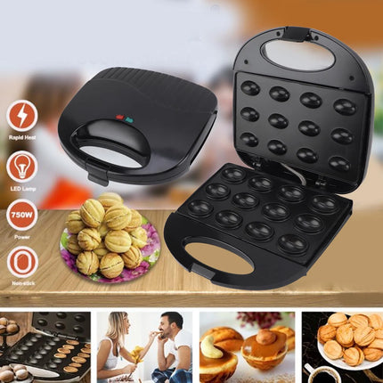 750W Waffle Iron Maker Machine with Anti Stick Plates Double Sided Adjustable Temperature Sandwich Maker with Handle