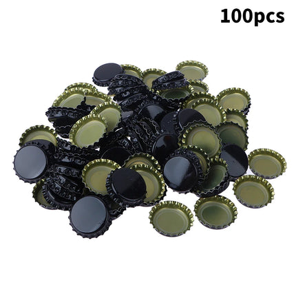 100 Pcs Crown Caps Homebrew Beer Caps Craft Beer Bottling Caps Oxygen Absorbing Seal Crown Caps for DIY Home Brewing Beer Tool