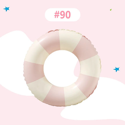 New Swimming Ring, Thickened PVC, Retro Striped Swimming Ring, Lifebuoy, Inflatable Underarm Ring, Floating Ring, 1PC S