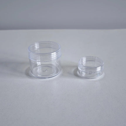 50pcs 5g 10g 15g 20g Mini Empty Clear Cosmetic Jars Refillable Travel Size for Eyeshadow Lip Gloss Cream Lotion Makeup Storage