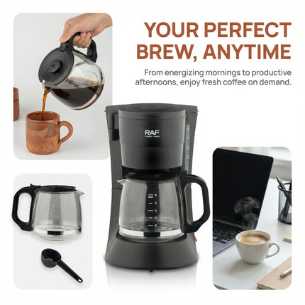 Cross-border 600ML Electric Coffee Maker American Drip Semi-Automatic Coffee Pot Drip Tea Brewer