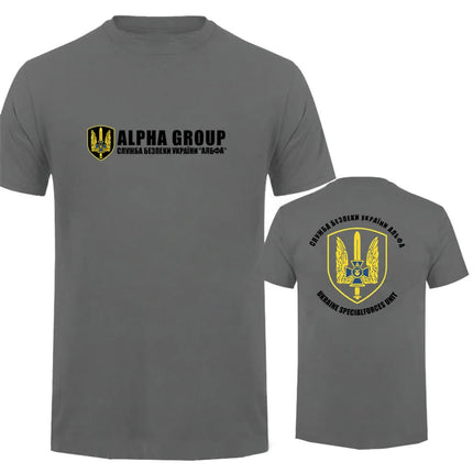 New Fashion Summer New Spetsnaz Ukraine Special Forces Alpha Group Military T-Shirt Print T Shirt Men