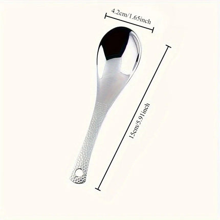 2-Pack Large Stainless Steel Spoons – Mirror Polished Dessert & Fruit Spoons for Home and Restaurant