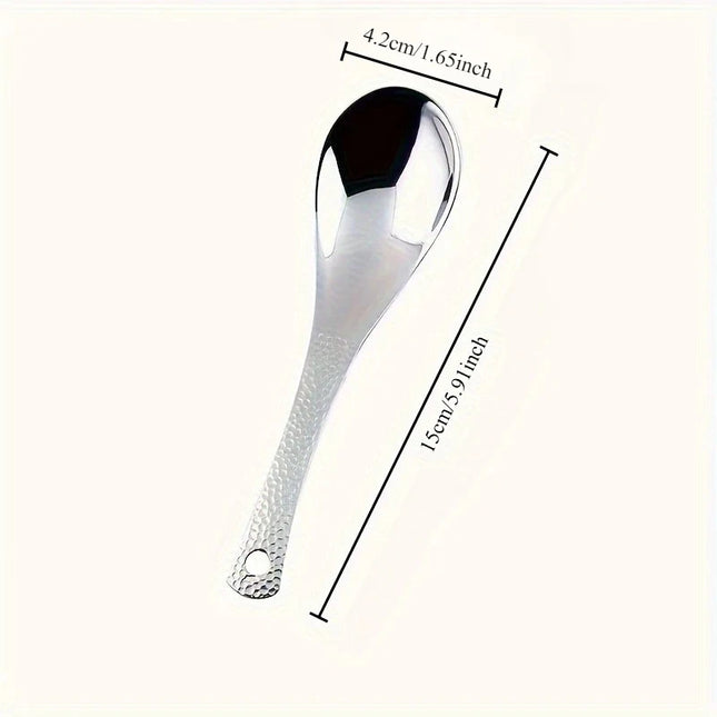 2-Pack Large Stainless Steel Spoons – Mirror Polished Dessert & Fruit Spoons for Home and Restaurant