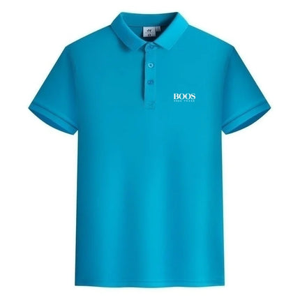 New high-quality men's short-sleeved polo shirt, summer fashion, casual, comfortable, breathable, and cool top