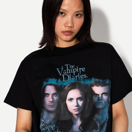 Y2k T-shirt The Vampire Diaries Short Sleeve Fashion Brand Hip Pop T-shirts Oversized Y2k Short Sleeve High Cotton Top Tee