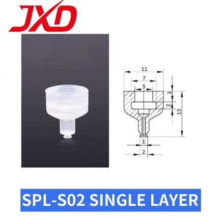 JXD SPL-S02/04 SP-S04/06/08/10/12/15/20/25/30 Mini White Silicone Pneumatic Vacuum Suction Cup