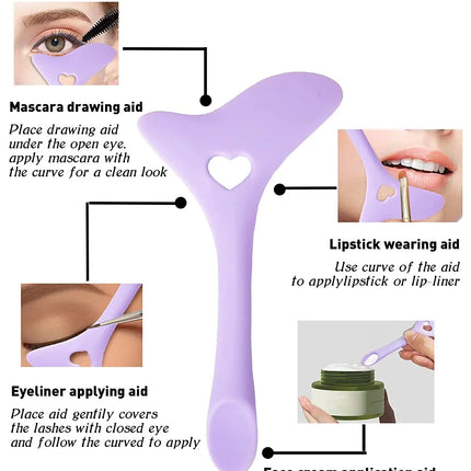 Reusable Silicone Eyeliner Stencils Soft Wing Tips Marscara Drawing Lipstick Wearing Aid Face Cream Mask Applicator Makeup Tool
