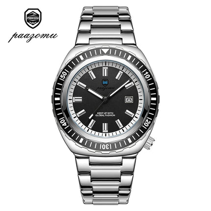 PAAZOMU Luxury Business Men Watch Date Week Waterproof Luminous Man Wristwatch Sport Stainless Steel Quartz Men's Watches Reloj