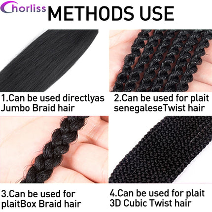 Jumbo Braids Pre Streched Hair Extension Soft Yaki Synthetic Crochet Braiding Box Braids Hair Kanekalon Red Pink For Kids Girls